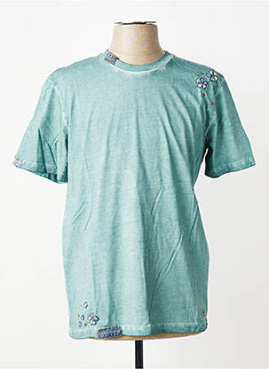 Tricou broderie mâneci scurte verde BOB bărbat