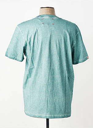 Tricou broderie mâneci scurte verde BOB bărbat