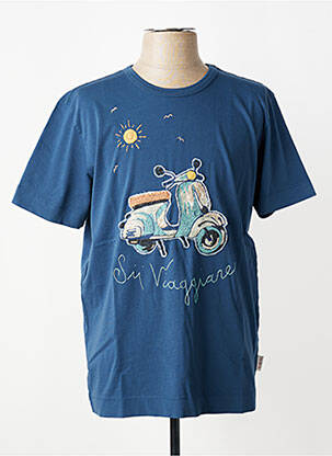 Tricou broderie albastru BOB bărbat
