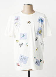 Tricou broderie mâneci scurte bej BOB bărbat