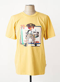 Tricou croială cambrată mâneci scurte galben BOB bărbat