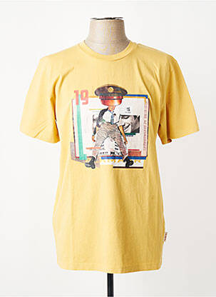 Tricou croială cambrată mâneci scurte galben BOB bărbat