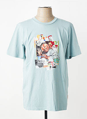 Tricou croială cambrată mâneci scurte verde BOB bărbat