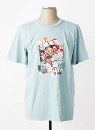 Tricou croială cambrată mâneci scurte verde BOB bărbat