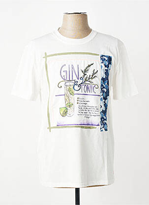 Tricou broderie mâneci scurte bej BOB bărbat