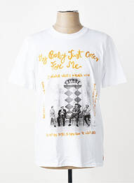 Tricou croială cambrată mâneci scurte alb BOB bărbat