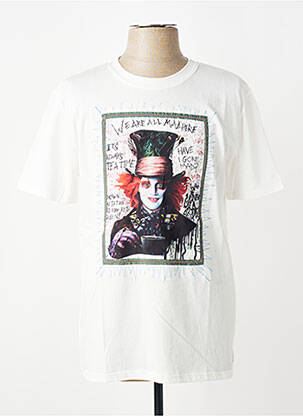 Tricou broderie mâneci scurte bej BOB bărbat