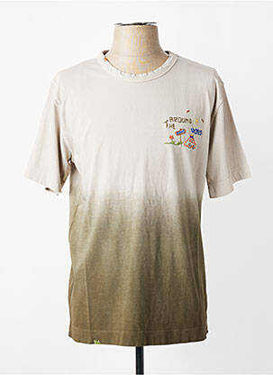 Tricou broderie mâneci scurte verde BOB bărbat