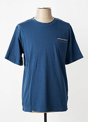 Tricou broderie mâneci scurte albastru BOB bărbat