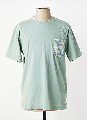 Tricou broderie mâneci scurte verde BOB bărbat