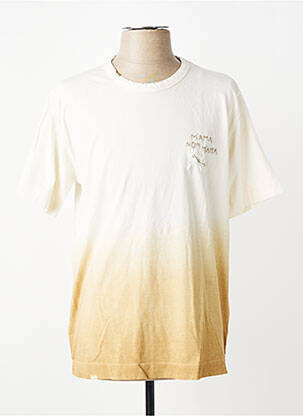 Tricou broderie mâneci scurte bej BOB bărbat