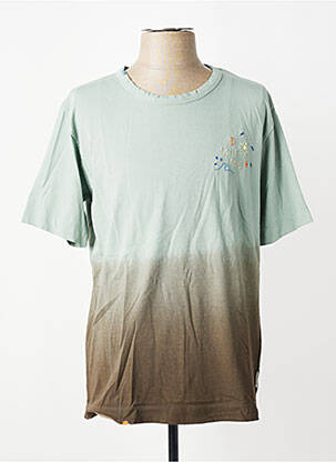 Tricou broderie mâneci scurte maro BOB bărbat
