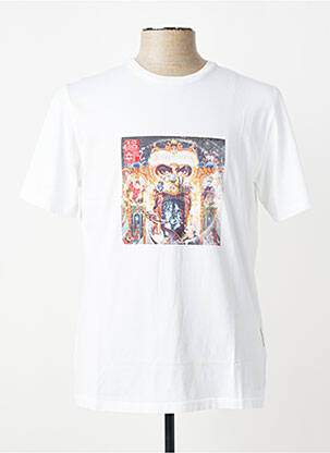 Tricou croială cambrată mâneci scurte alb TRAMAROSSA bărbat
