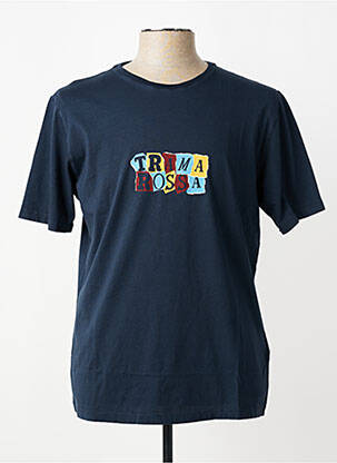 Tricou croială cambrată mâneci scurte albastru TRAMAROSSA bărbat