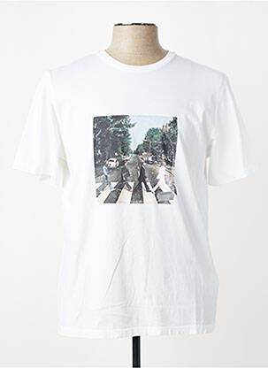 Tricou croială cambrată mâneci scurte alb TRAMAROSSA bărbat
