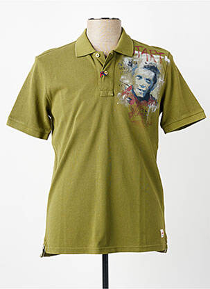 Polo serigrafie mâneci scurte verde BOB bărbat