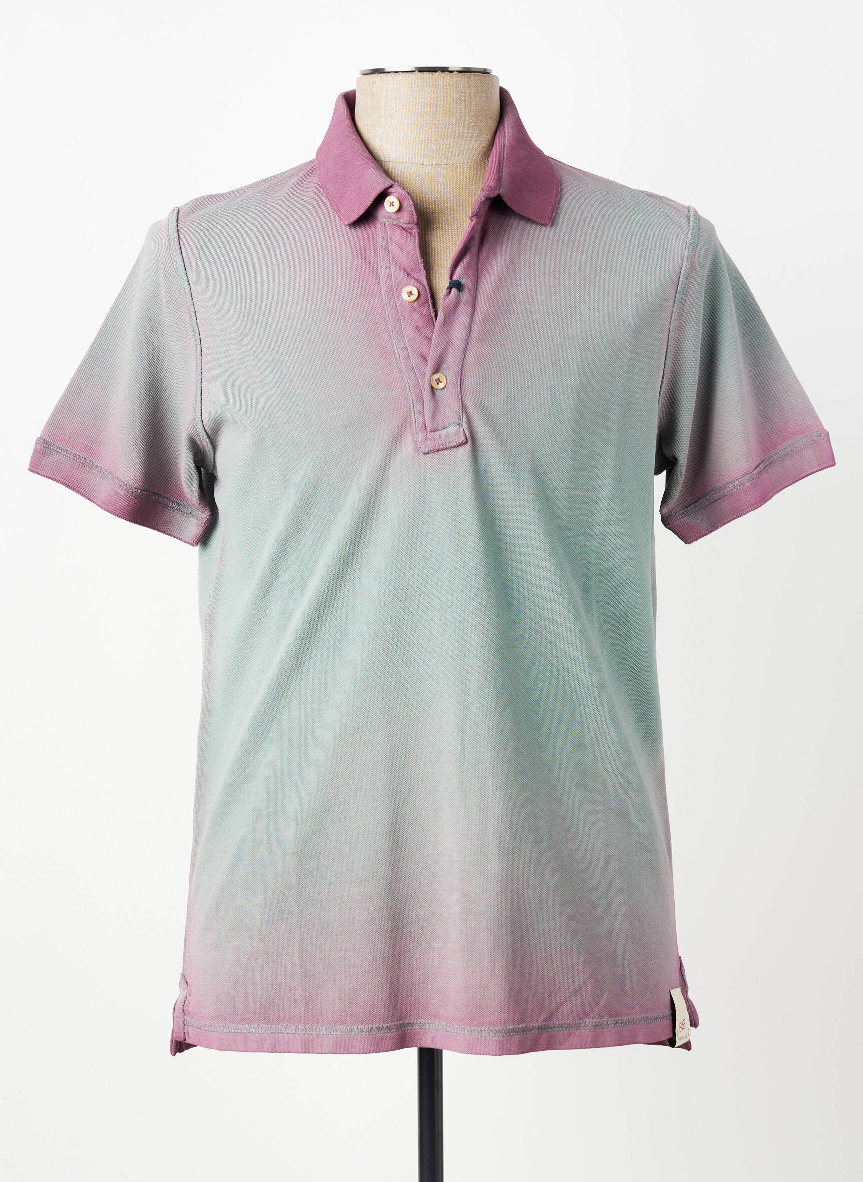 Polo elasticitate mâneci scurte violet BOB bărbat