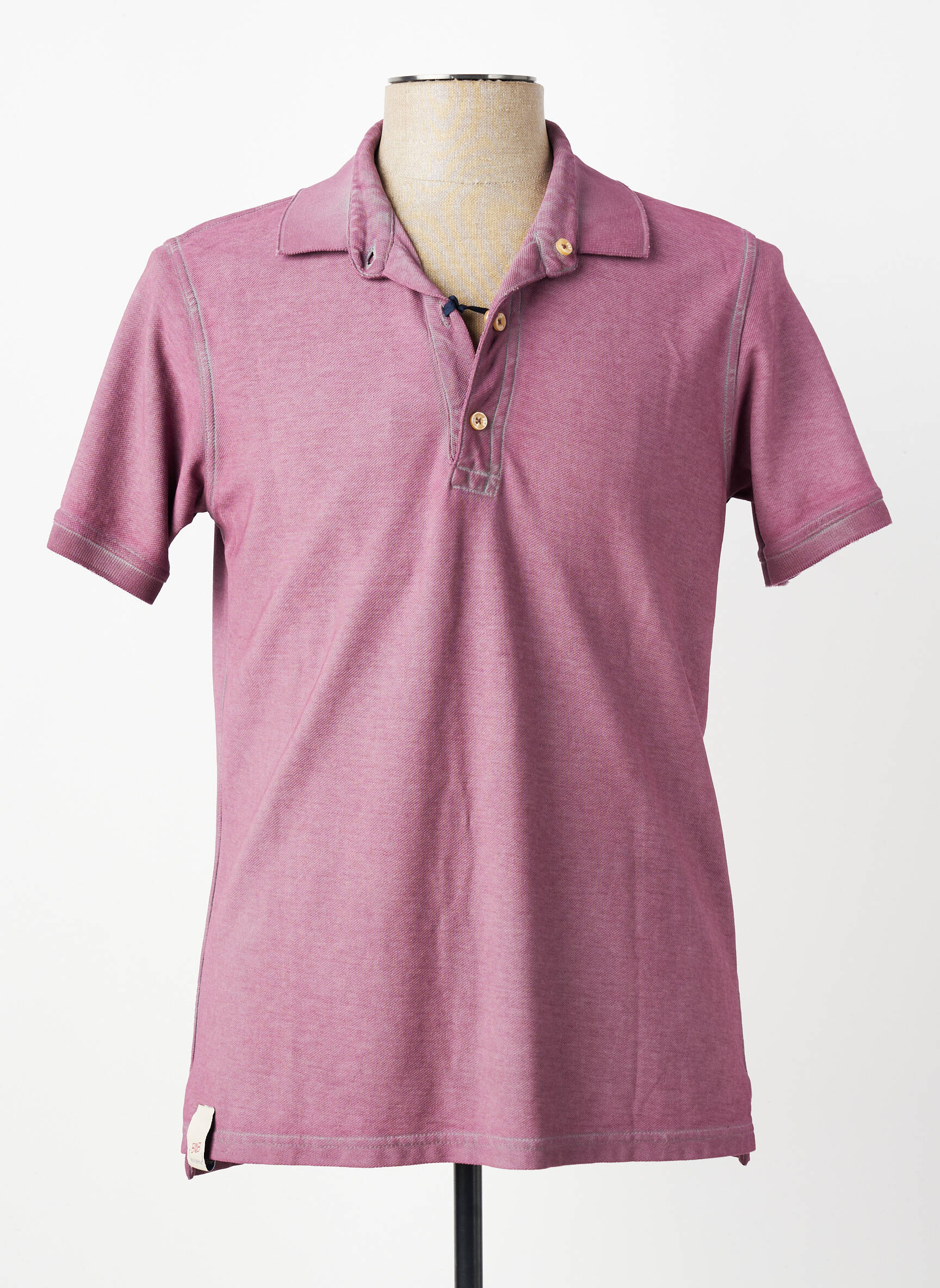 Polo elasticitate mâneci scurte violet BOB bărbat