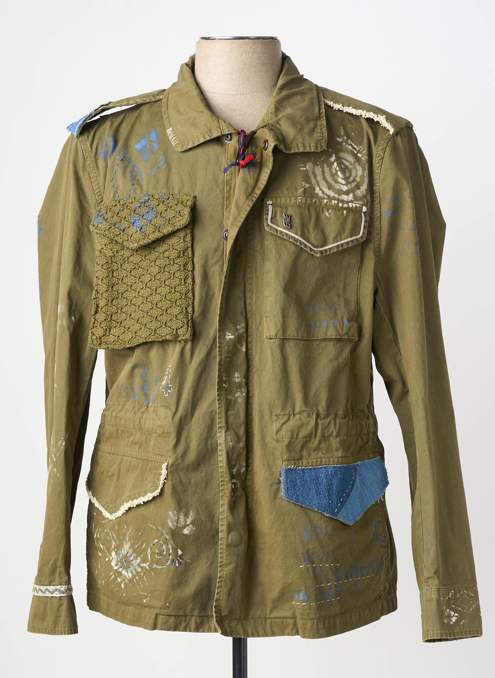 Parka mâneci lungi fără glugă verde BOB bărbat