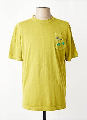 Tricou croială cambrată mâneci scurte verde BOB bărbat