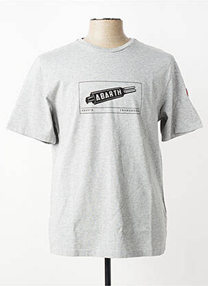 Tricou țesătură melanj mâneci scurte gri TRAMAROSSA bărbat