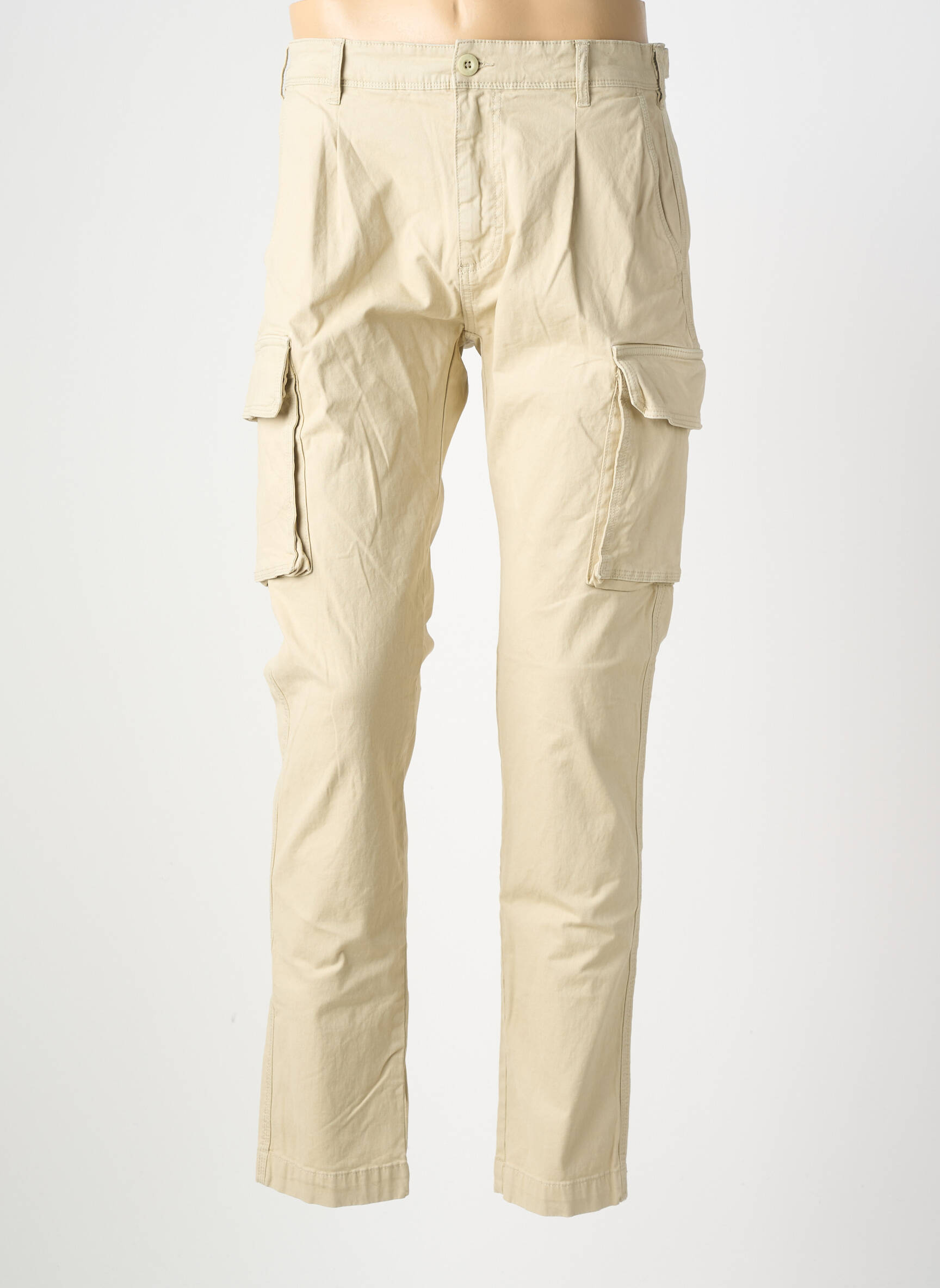 Pantalon cargo talie cu cleme mărime normală bej U.S. POLO ASSN bărbat