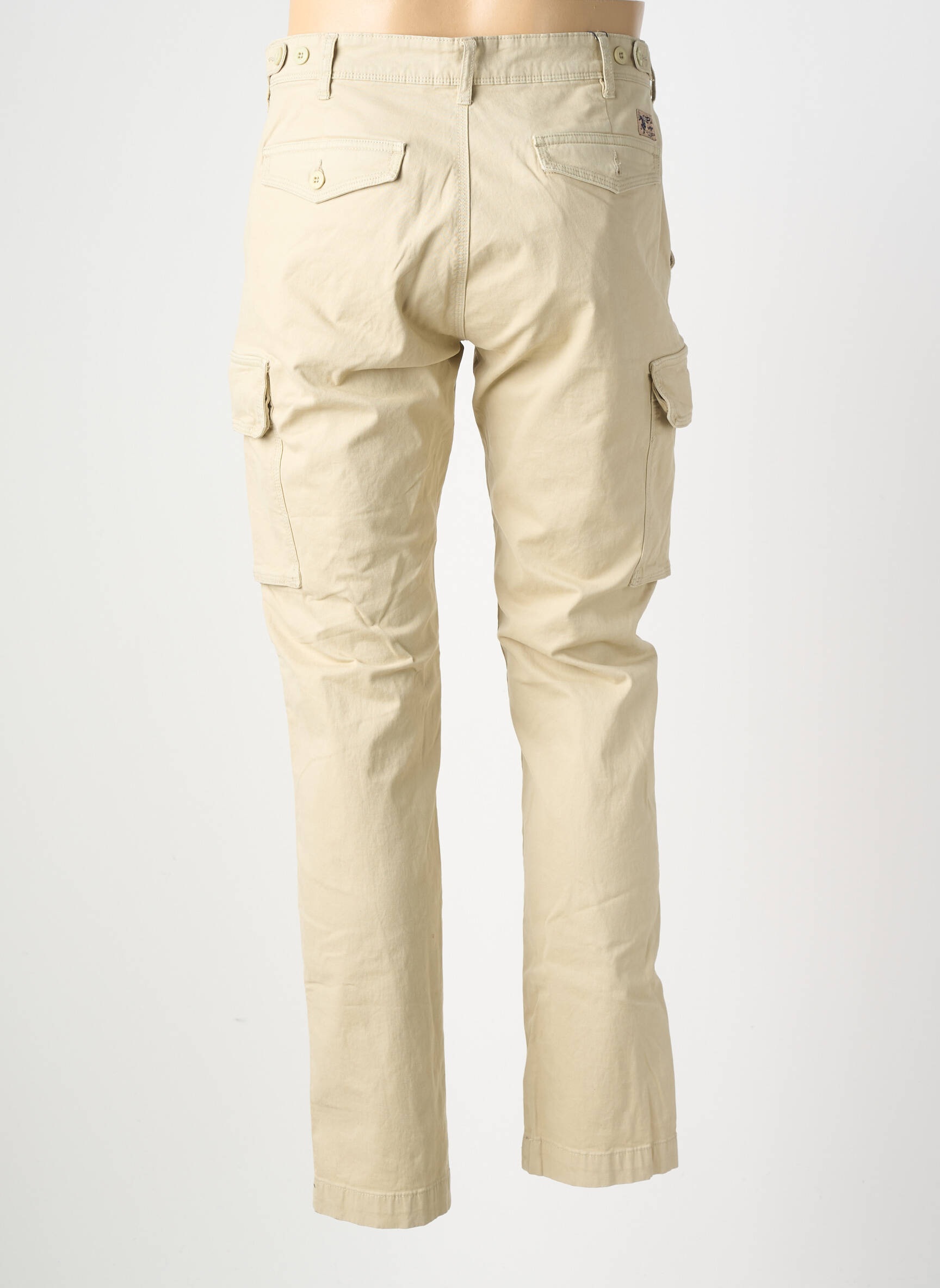 Pantalon cargo talie cu cleme mărime normală bej U.S. POLO ASSN bărbat