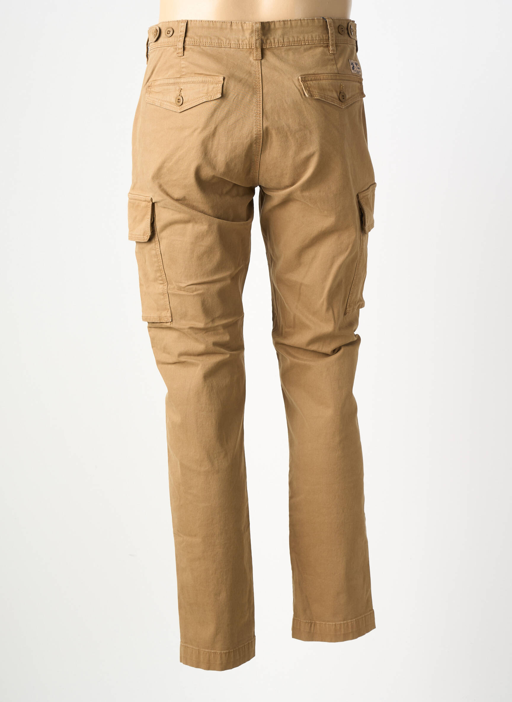 Pantalon cargo talie cu cleme mărime normală maro U.S. POLO ASSN bărbat