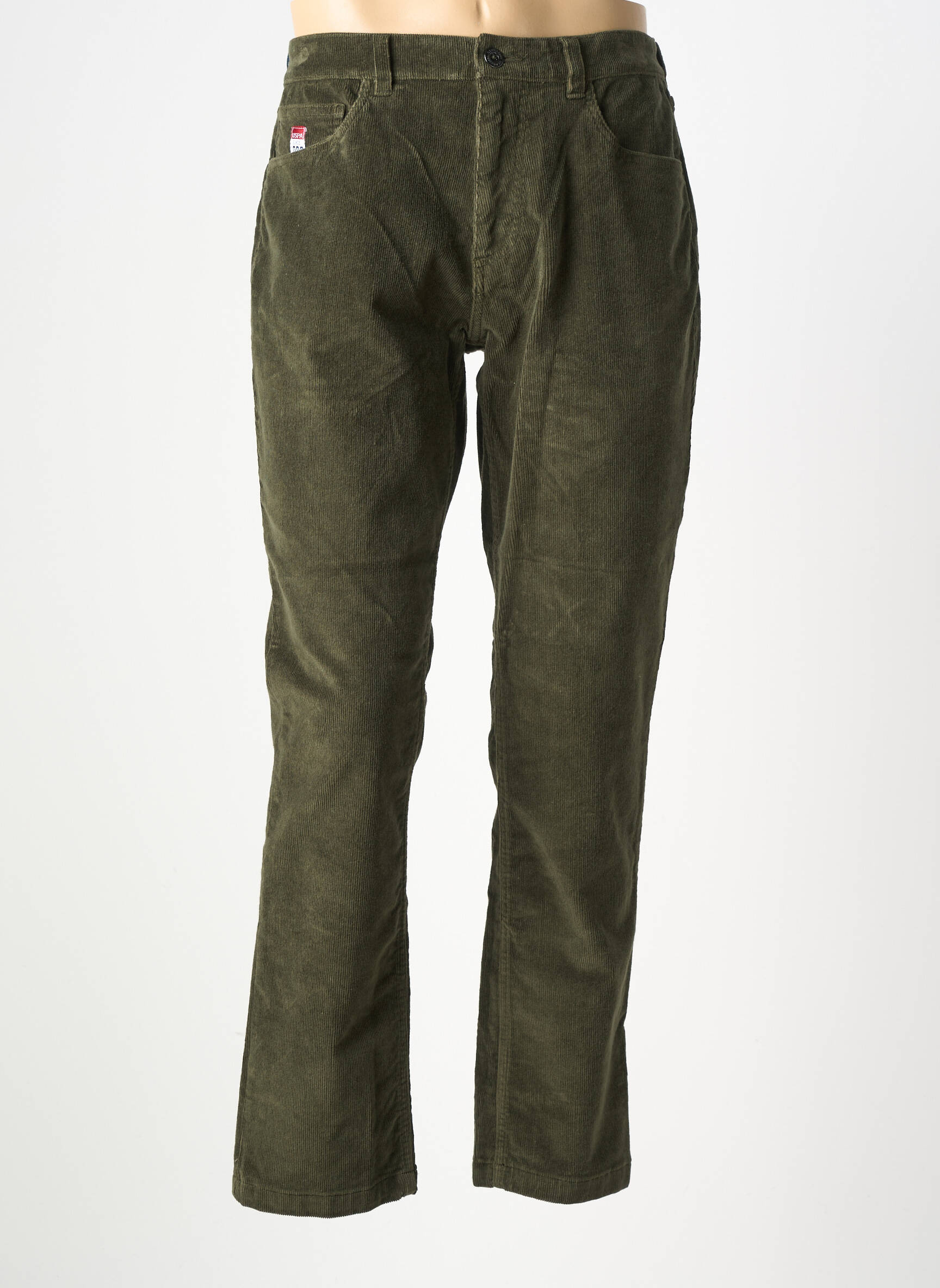 Pantalon slim țesătură catifea mărime normală verde U.S. POLO ASSN bărbat