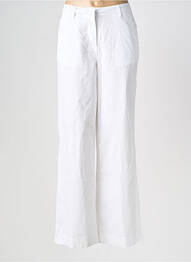 Pantalon larg țesătură poplin mărime normală alb U.S. POLO ASSN femeie