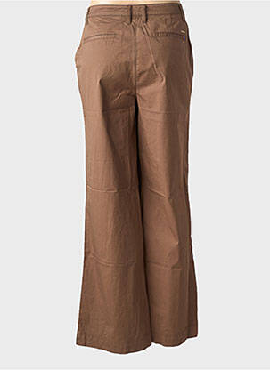 Pantalon larg țesătură poplin mărime normală maro U.S. POLO ASSN femeie