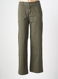 Pantalon larg țesătură poplin mărime normală verde U.S. POLO ASSN femeie