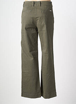 Pantalon larg țesătură poplin mărime normală verde U.S. POLO ASSN femeie