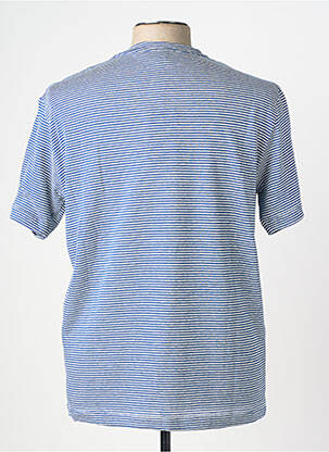 Tricou croială cambrată mâneci scurte albastru WOOL & CO bărbat