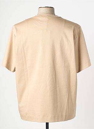 Tricou croială cambrată mâneci scurte bej WOOL & CO bărbat