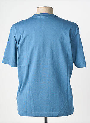 Tricou croială cambrată mâneci scurte albastru WOOL & CO bărbat
