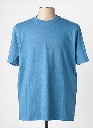 Tricou croială cambrată mâneci scurte albastru WOOL & CO bărbat