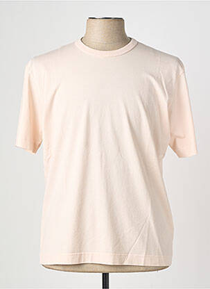 Tricou croială cambrată mâneci scurte roz WOOL & CO bărbat