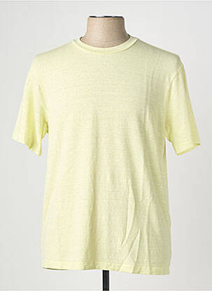 Tricou țesătură melanj mâneci scurte verde WOOL & CO bărbat
