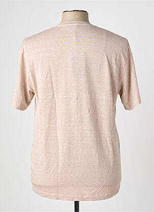 Tricou croială cambrată mâneci scurte bej WOOL & CO bărbat