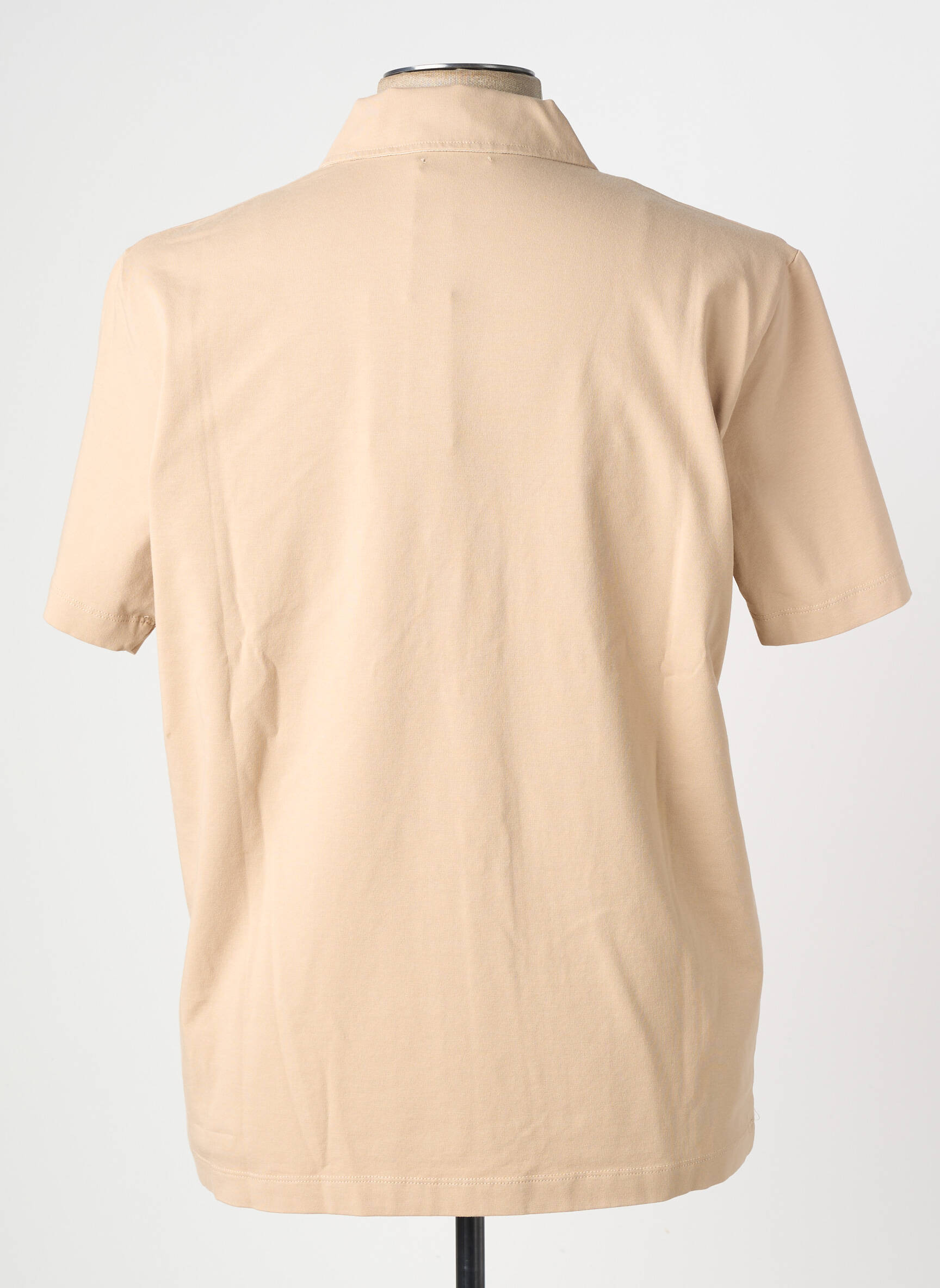 Polo țesătură jersey mâneci scurte bej WOOL & CO bărbat