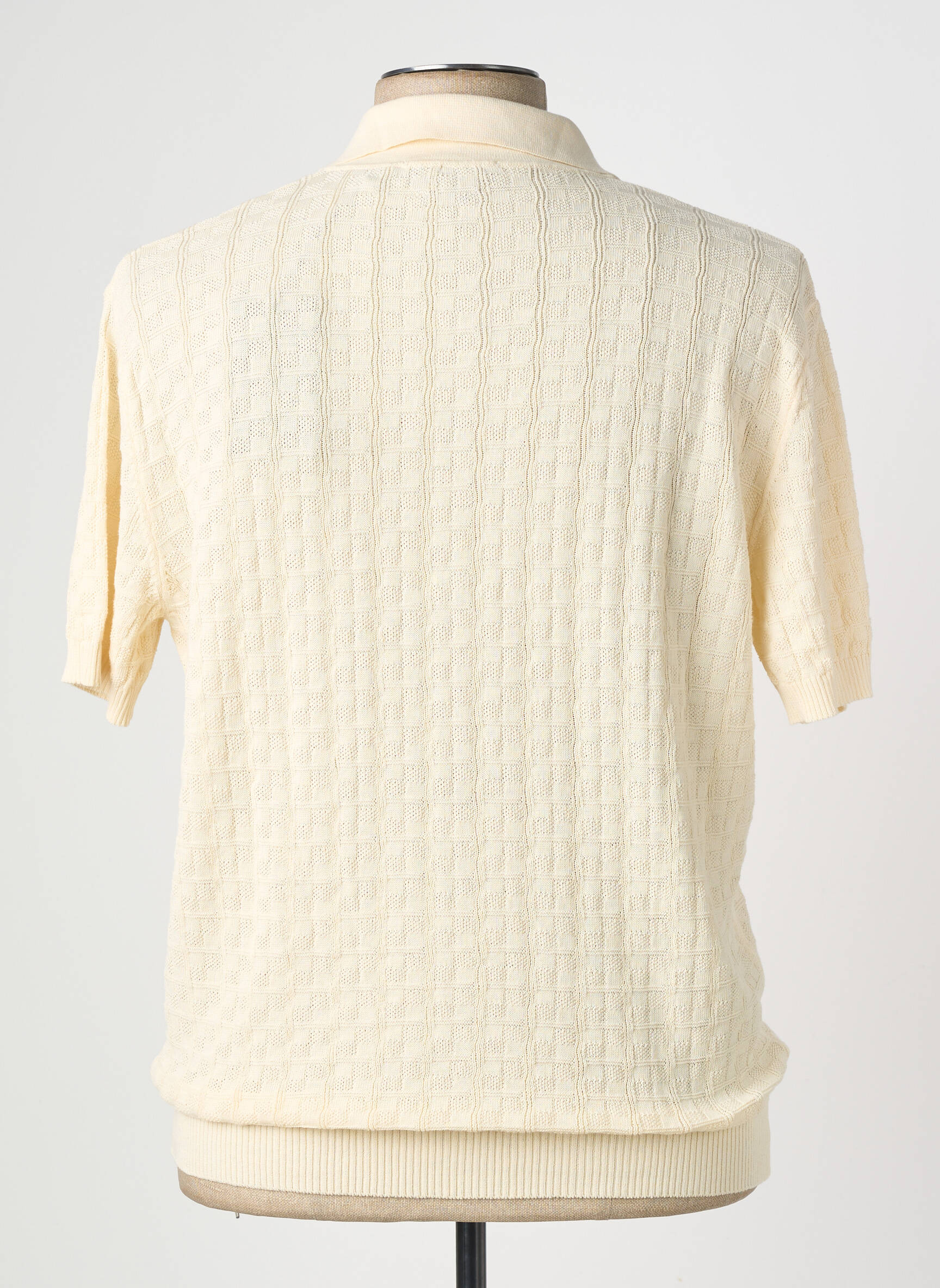 Vestă cu mâneci scurte țesătură jersey bej WOOL & CO bărbat