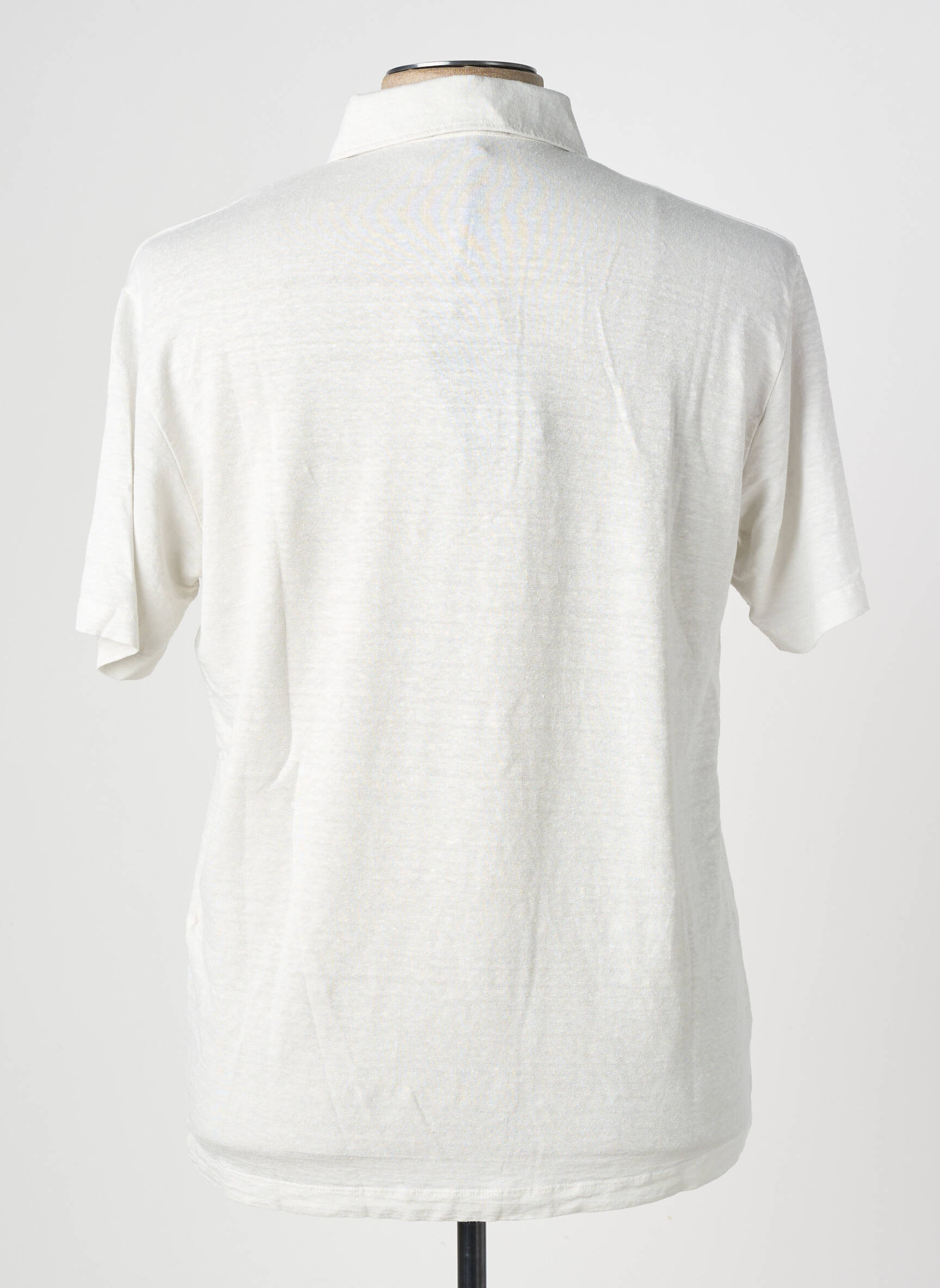 Polo țesătură jersey mâneci scurte gri WOOL & CO bărbat
