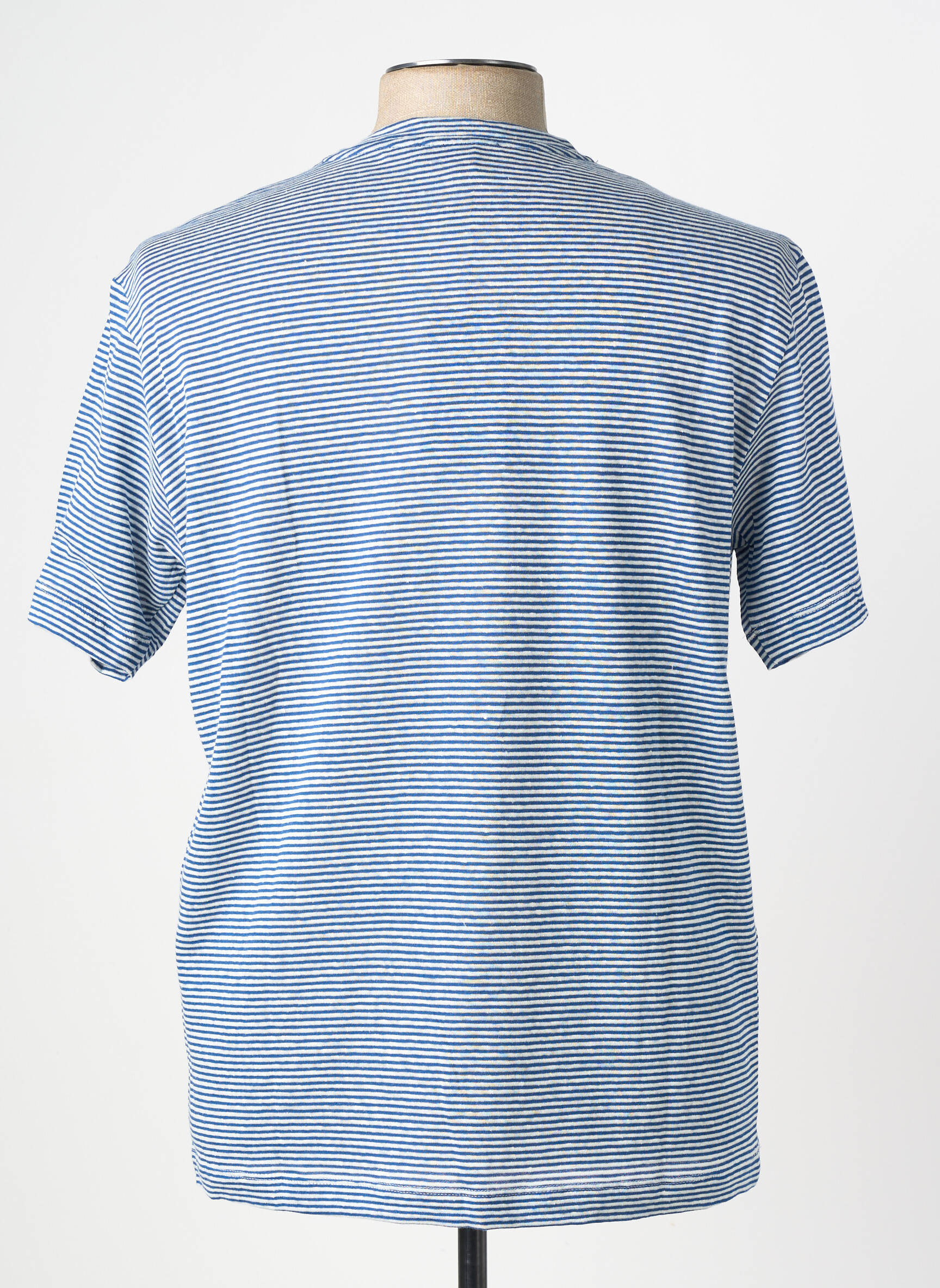 Tricou croială cambrată mâneci scurte albastru WOOL & CO bărbat