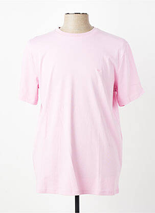 Tricou broderie mâneci scurte roz FYNCH-HATTON bărbat