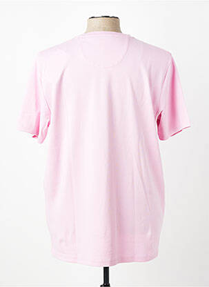 Tricou broderie mâneci scurte roz FYNCH-HATTON bărbat
