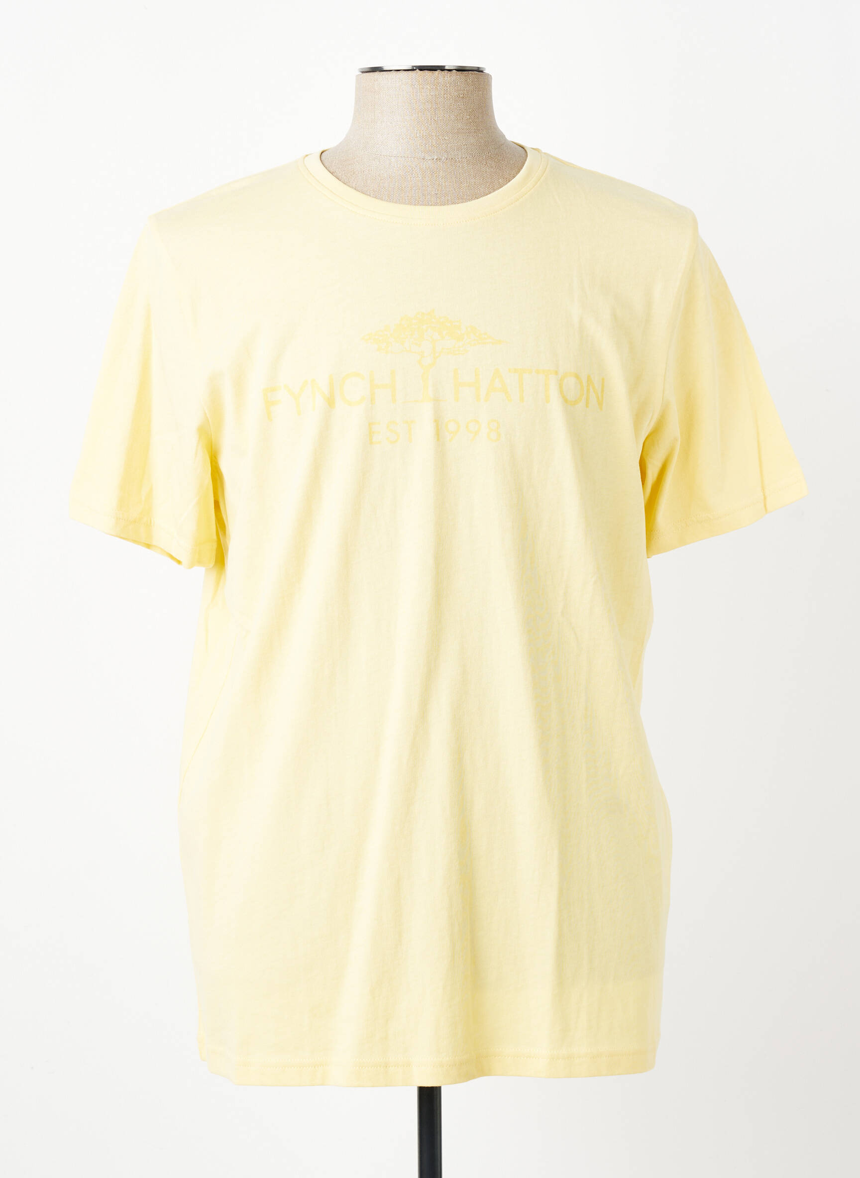 Tricou croială cambrată mâneci scurte galben FYNCH-HATTON bărbat