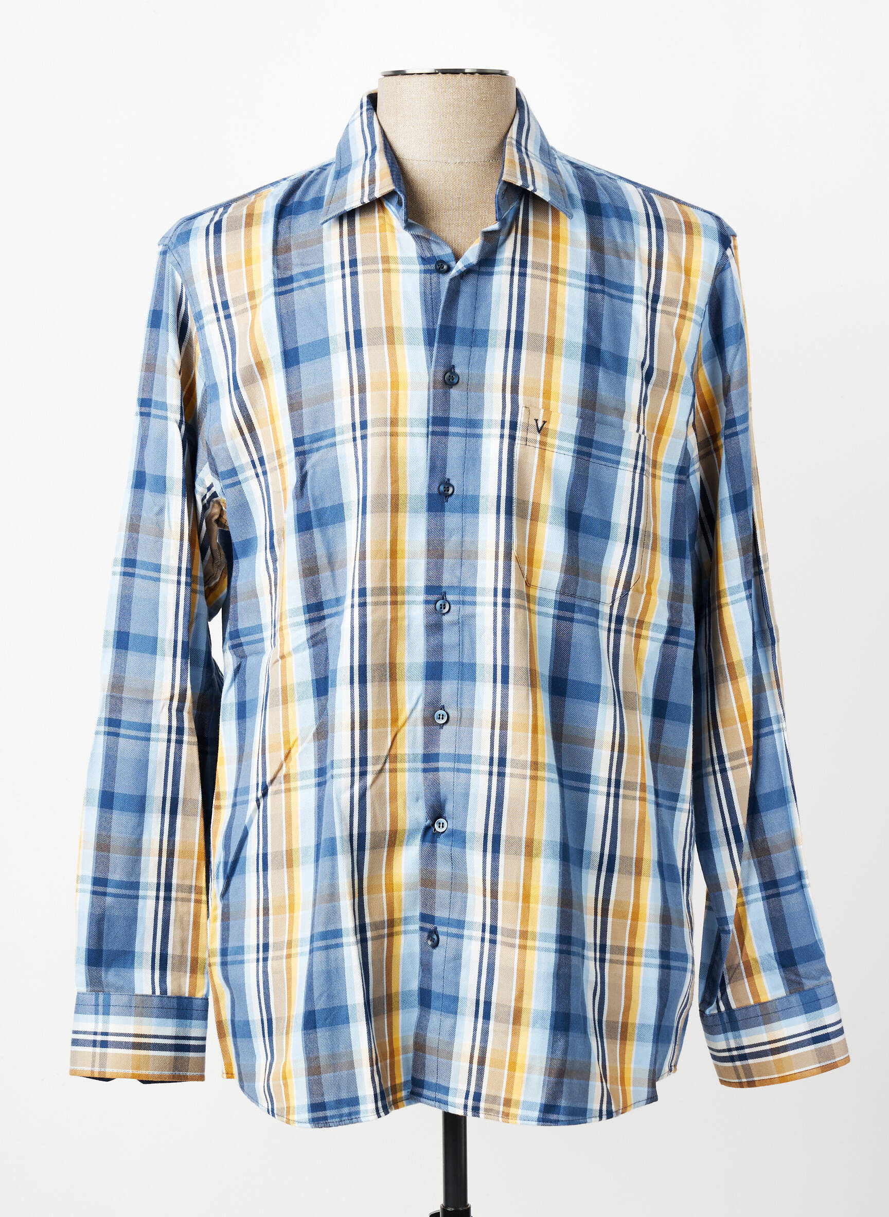 Cămașă cu mâneci lungi buzunare albastru MARVELIS bărbat