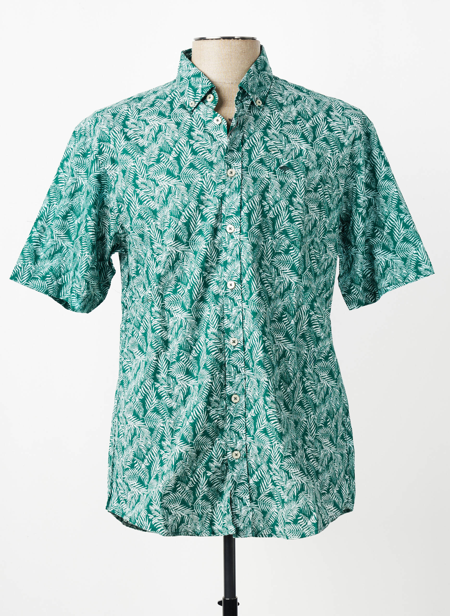 Cămașă cu mâneci scurte imprimeu tie and dye verde FYNCH-HATTON bărbat
