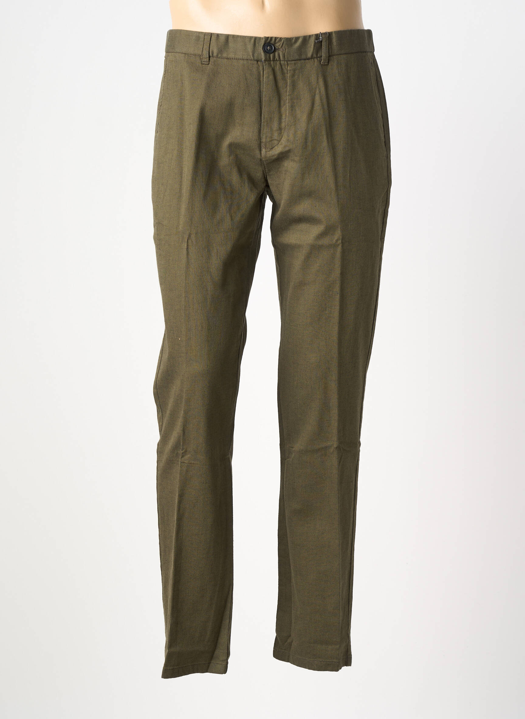 Pantalon chino țesătură melanj mărime normală verde FYNCH-HATTON bărbat